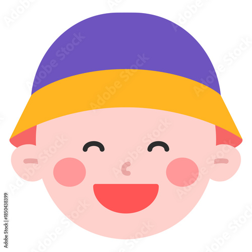 모자 쓴 아기 일러스트