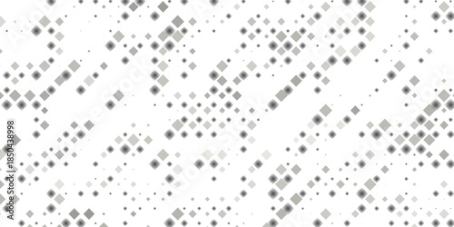 Horizontal halftone with grey rhombus pattern background. Vector Illustration.