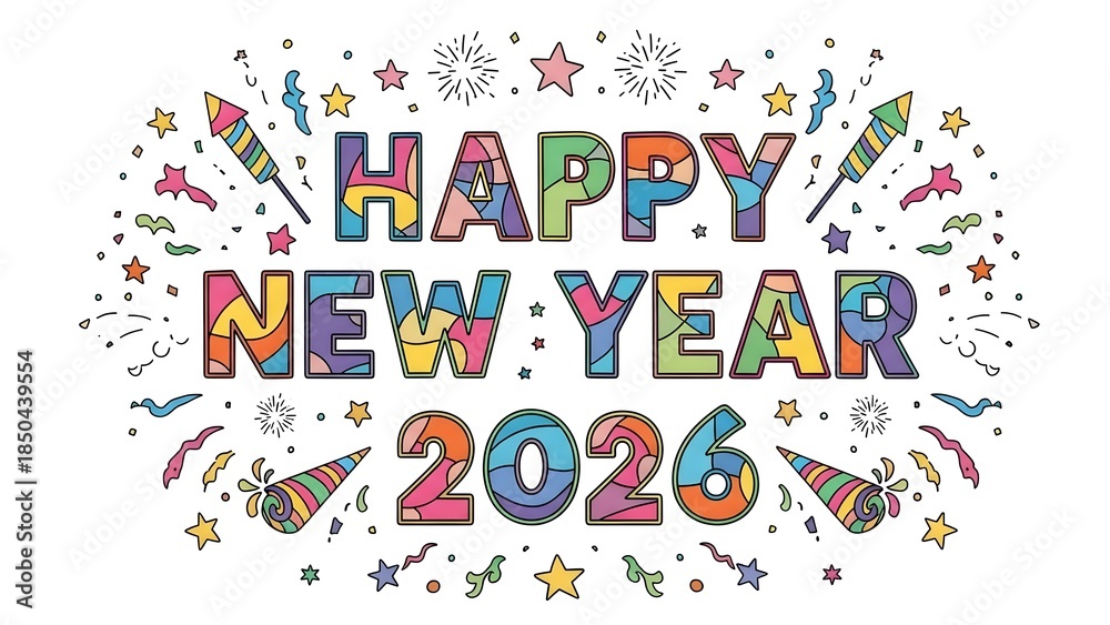Fototapeta premium New year s eve fireworks display for 2026