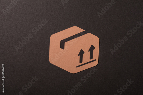 A close-up of a cardboard b...