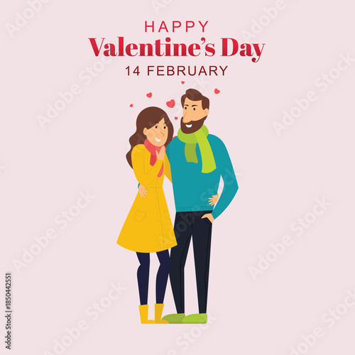 Valentine’s Day Love Couple Illustration