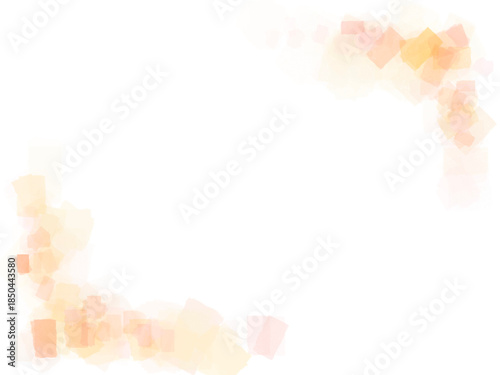 水彩やパステルで描いた黄色やピンク、オレンジのキラキラ背景素材		