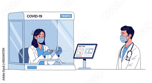 Medical Professionals Conducting COVID19 Testing.