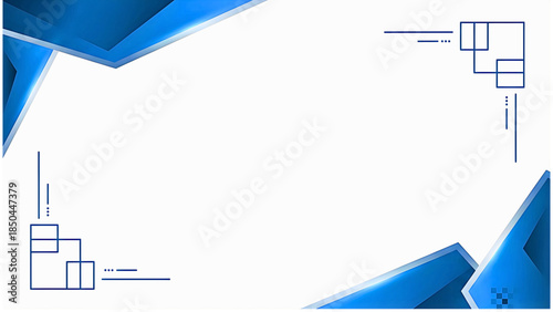 Modern blue geometric certificate background designed for professional awards, diplomas, and corporate recognition.