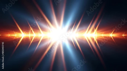 Vibrant light burst with colorful rays on dark background shining brightly