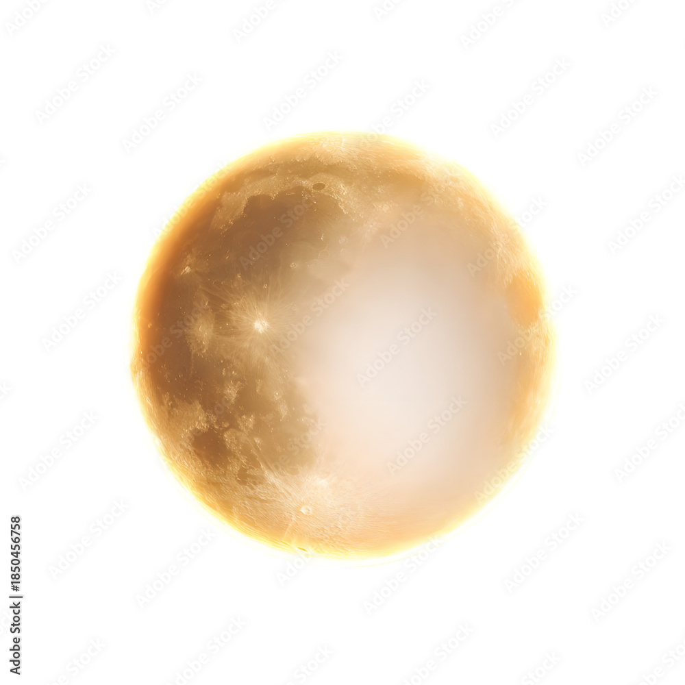 Obraz premium Stunning Full Moon with Soft Texture and Ethereal Glow in Night Sky