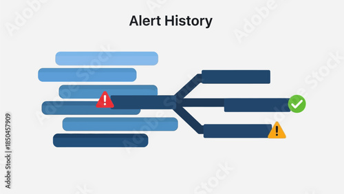 Visualizing Alert History with a Flowchart Identifying Risks and Confirmations