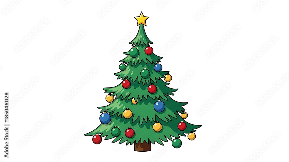 Fototapeta premium Decorated christmas tree
