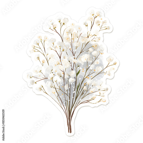 Watercolor Baby’s Breath Floral Illustration