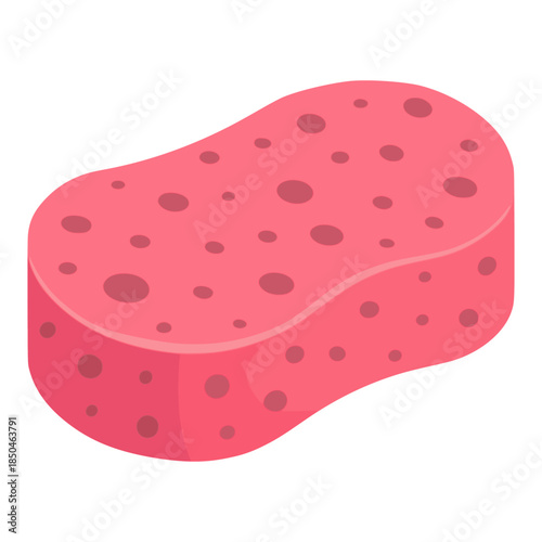 bath sponge hygiene clean flat color vector illustration template design