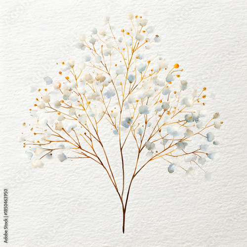 Watercolor Baby’s Breath Floral Illustration