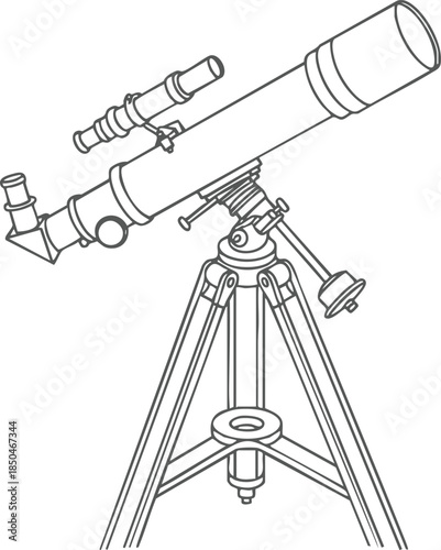 Astronomical telescope on tripod