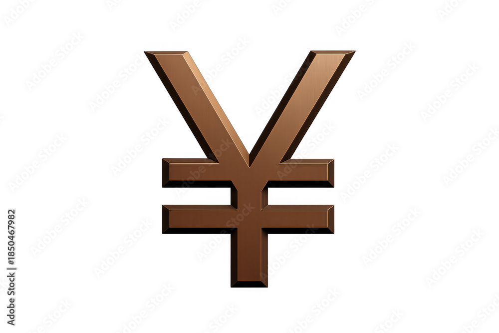 Fototapeta premium Yen currency symbol icon representing japanese finance, economy, wealth, banking, business investment, and global markets