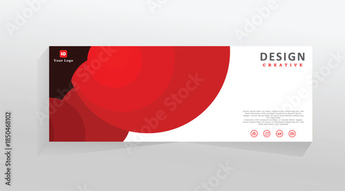 Vector banner template for social media and web, horizontal banner for cover header, promotion banner tempalate for digital product and services, abstract blue colour web banner. eps 10