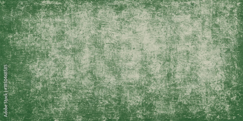 An aged green grunge texture design features a rough paint pattern on a vintage paper backdrop with dirty material elements and a blank weathered canvas