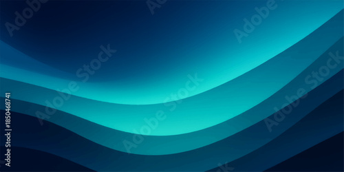 Abstract blue wave background featuring a futuristic vector design with soft gradient curves and flowing light lines to create a motion texture for a professional business wallpaper backdrop
