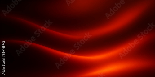 Smooth flowing red silk fabric background with soft satin waves and elegant drapery curves for a luxury textile illustration design