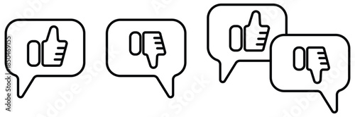 comment bubble icon representing customer reviews and product feedback, ideal for rating systems