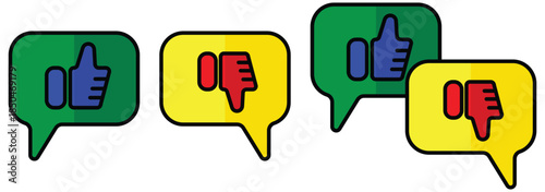 Comment bubble icon representing customer reviews and product feedback, ideal for rating systems