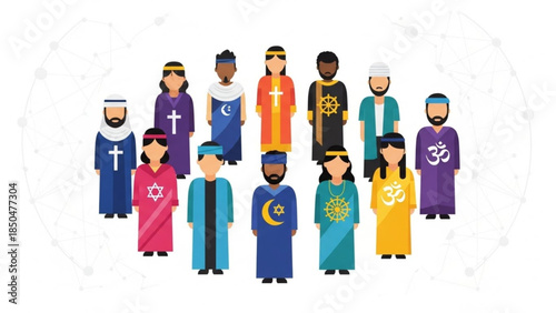 Religious Diversity and Tolerance Global Peace Vector Design