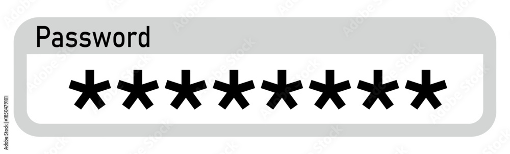 Obraz premium Password Input Field with Asterisks for Security and Privacy cybersecurity