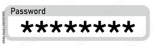Password Input Field with Asterisks for Security and Privacy cybersecurity