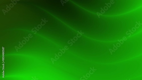 Abstract Luminous Green Fluid Wave Background