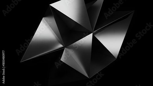 Abstract geometric pattern of dark mysterious shapes and lines