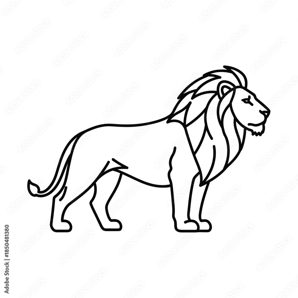 Obraz premium lion vector illustration