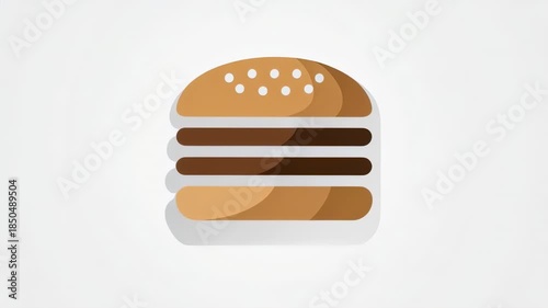 Animated Hamburger Icon on White Background.