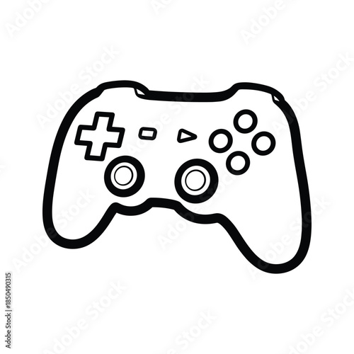 Simple video game controller illustration