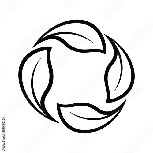 Simple black and white volleyball icon