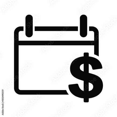Calendar with dollar sign indicating financial planning