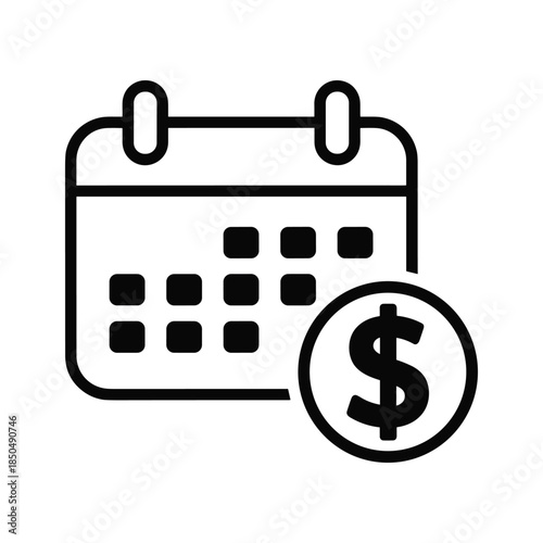 Calendar with dollar sign indicating financial planning