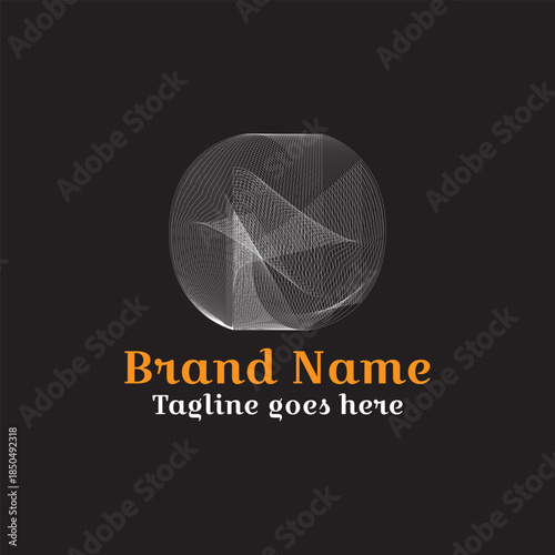 Abstract Sphere Design: An elegant and futuristic sphere design, rendered in sleek lines, conveys sophistication and technological prowess.