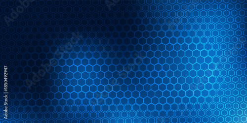 Dark Hexagon Abstract Technology or Science Background. Hi Tech Hexagon Grid. Vector Illustration.