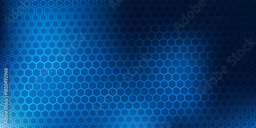 Dark Hexagon Abstract Technology or Science Background. Hi Tech Hexagon Grid. Vector Illustration.