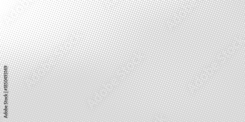 Dotted halftone gradient texture. Vanishing polka dot background. Repeating dots gradation pattern background. Black fading comic pop art overlay backdrop. Raster effect wallpaper. Vector halftone