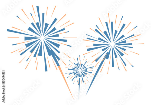 Festive fireworks exploding in the night sky, celebrating an event or occasion