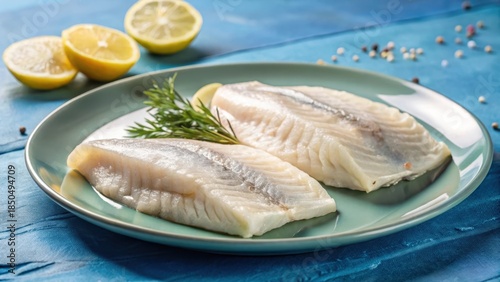 Crisp Hake Fish Fillets on a White Background Displayed as Isolated Pieces