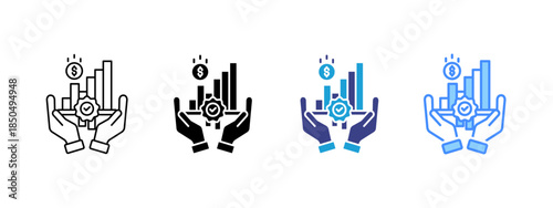 Benefit  icon set multiple style collection