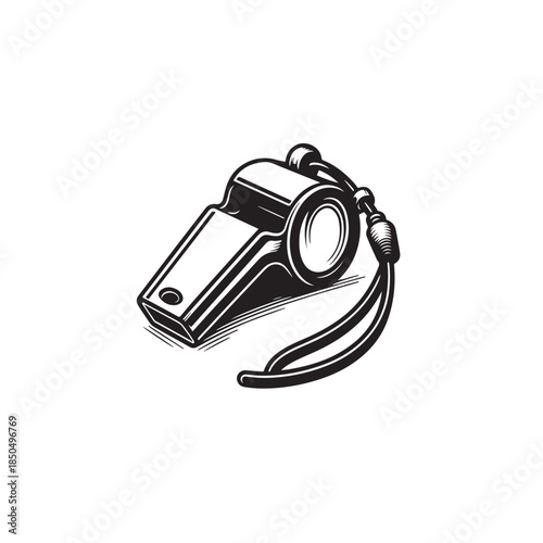 a whistle with lanyard