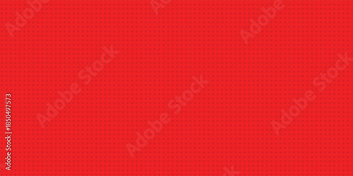 Abstract dots halftone red color pattern gradient texture with technology digital background. Pop art comics style.