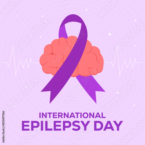 international epilepsy day illustration in flat design style