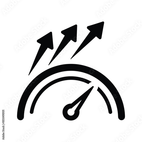 Speedometer icon indicating high speed