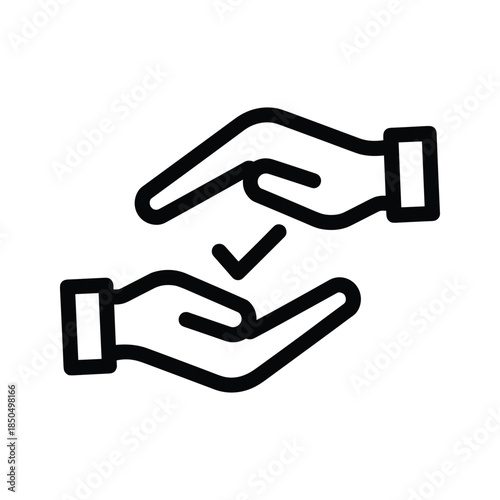 Handshake icon representing agreement and partnership