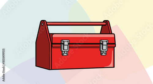 Classic Red Toolbox Illustration