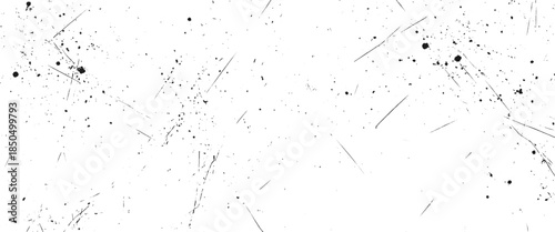 Vector black and white scratches scattered dust texture scratch pattern for design