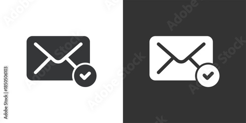 Email Sent icon. Solid glyph series icon
