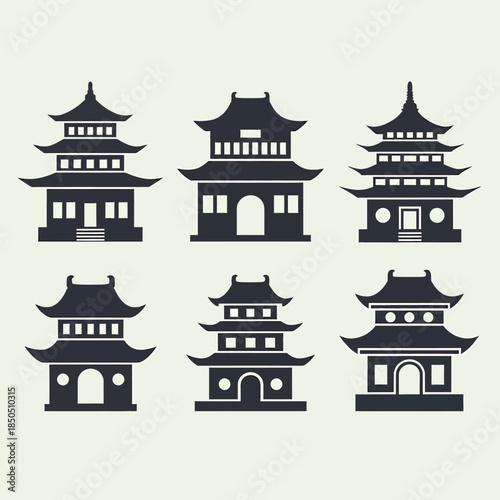 Chinese traditional house, vector illustration design